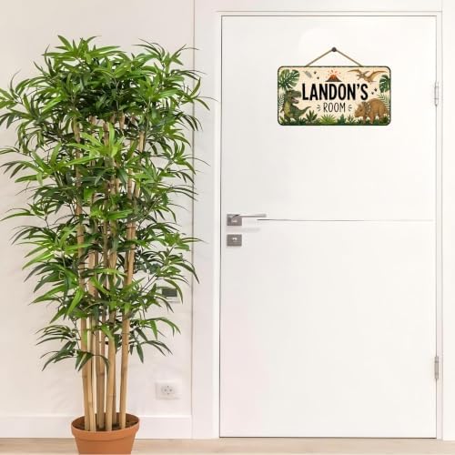 Custom Door Sign African Animals Jungle Safari Dinosaur Bedroom Door Hanger for Kids Nursery Wall Plaques