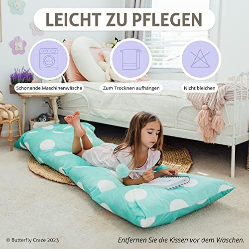 Butterfly Craze Floor Pillow Cover Plush Folding Lounger Bed Cushion Case