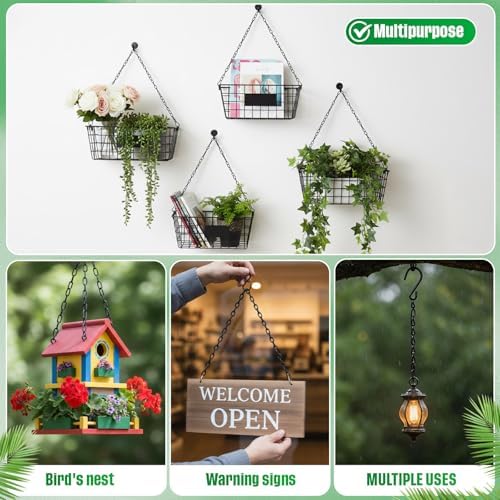 Outus 4 Pack Hanging Chain for Bird Feeders, 23.6 Inch, Black