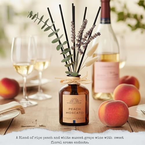Reed Diffusers - Oil Sticks Diffuser Set with Real Dried Flowers - Reed Diffusers for Home, Bathroom & Office | Air Freshener Fragrance Sticks for Shelf Decor & Gifts by Le Petit Jardin & Co.
