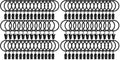80 Pack Metal Curtain Rings with Clips, Drapery Clips Hooks, Decorative Curtain Rod Clips 1.5 in Interior Diameter, Vintage Black