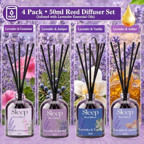 STRN Reed Diffuser Set, Lavender Essential Oil for Sleep, 6.7 FL Oz