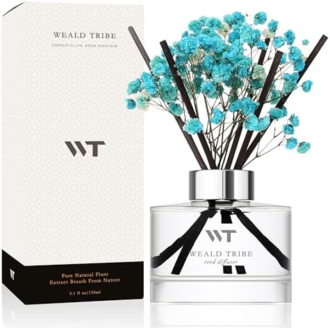 WEALD TRIBE Reed Diffuser Ocean Mist & Sea Salt Scent for Bathroom Decor
