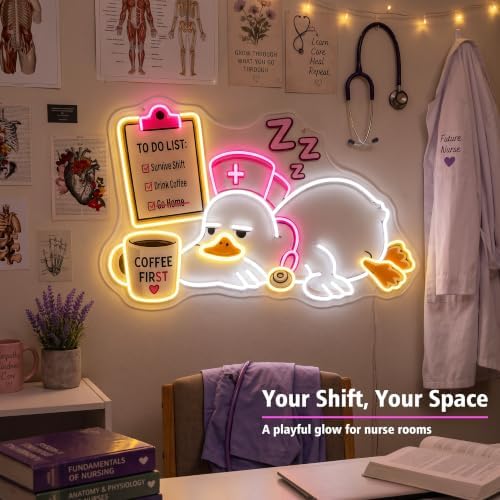 Nurse Office Decor Neon Sign, Nurse Gifts for Women and Men