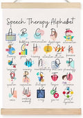 FDHSPAAM Speech Therapy Alphabet Wall Art Decor, Speech Therapy Classroom Decor, SLP Alphabet Educational Wall Art Posters for Classroom Therapist School Counselor Office Home, 12x16 Inch