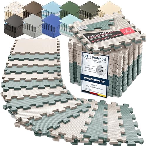 bemaxx Gym Mats Set - EVA Interlocking Foam Floor Tiles Workout Mat Puzzle