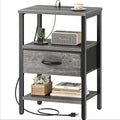 SUPERJARE Nightstand with Charging Station, USB-C Port, Bedside Table