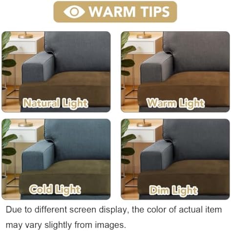 H.VERSAILTEX Stretch Velvet 2 Piece T Cushion Sofa Slipcovers for Living Room Individually Sofa Covers for 2 Cushion Seat Cushion Covers Stay with Elastic Bands (Sofa, Bronze Brown)