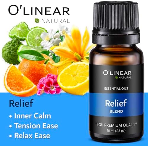 O'linear Top 6 Blends Essential Oils Set - Aromatherapy Diffuser Blends for Sleep, Mood, Breathe, Temptation, Feel Good, Stress Relief