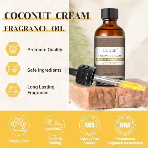 EUQEE 2.02 Fl OZ Coconut Cream Fragrance Oils (60ml)