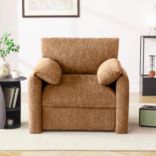Howjoe Accent Chair for Living Room, Oversized Armchair, Rustic Broning