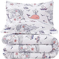 JSD Mermaid Ocean Theme Twin Comforter Set for Kids Girls