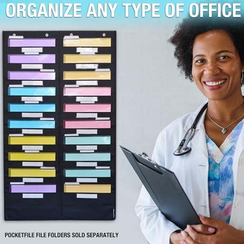 Ultimate Office WalMaster 20-Pocket Wall Chart System with Label Holders
