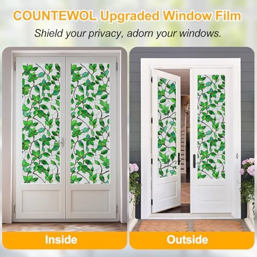 Frosted Privacy Window Film Static Cling Decorative Glass Film35.4x78.7in