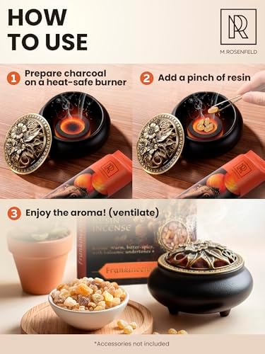 Frankincense Oman Premium Resin Incense - 100% Natural Aromatic Tree Gum Sap, Soothes Mind & Enhances Meditation - 40g