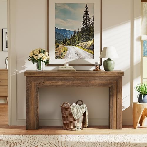 Huuger 54 Inch Entryway Table, Rectangular Console Table for Living Room