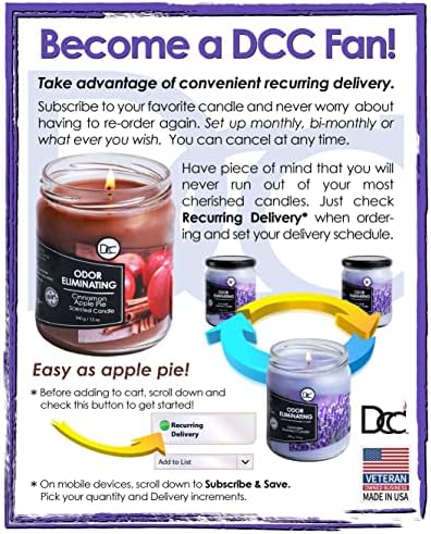 McIntosh Apple 2 Pack Odor Eliminating Highly Fragranced Candle - Eliminates 95% of Pet, Smoke, Food, and Other Smells Quickly - Up to 80 Hour Burn time - 12 Ounce Premium Soy Blend