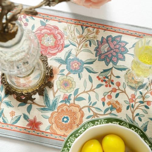 bilin gaier Designer French Vintage Printed Table Runner,71"x12"