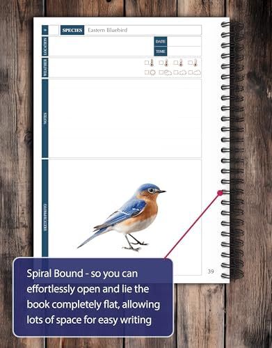 Bird Watching Journal with Life List & Checklist - Improve Your Observation Skills With This Birding Log Book With Illustrations of North America’s Most Common Birds. A Thoughtful Gift for Bird Lovers