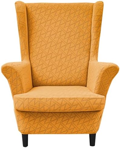 HZDHCLH Wingback Chair Slipcovers 2 Piece,Stretch Spandex Wingback Chair Covers for Living Room Armchair,Washalbe Sofa Slipovers