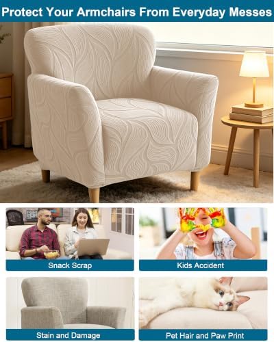 CRFATOP Accent Chair Cover, Stretch Armchair Slipcover for Living Room,A41