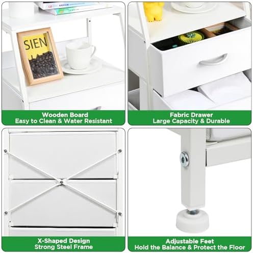4 Drawers Small Fabric Dresser for Bedroom, Tall Dorm Nightstand