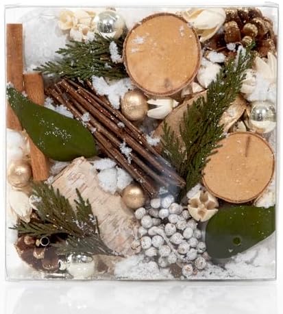 ANDALUCA Maison Box Fragrance Potpourri Decorative Vase & Bowl Filler Home Décor (Frosted Pine)
