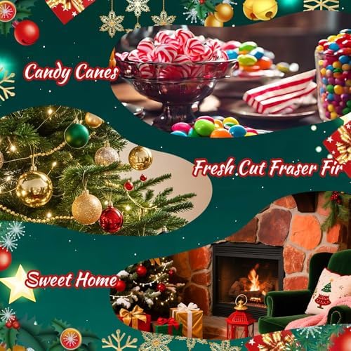 STRN Christmas Wax Melts, Fall Winter Scented Soy Wax Cubes, 6 Scents