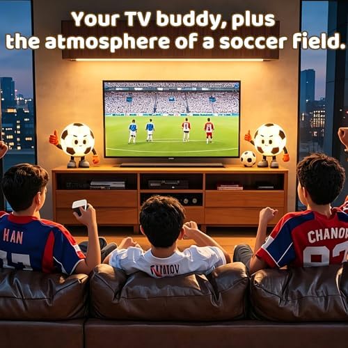 Amaredom Soccer Night Light for Kids, Cute Soccer Lamp, Black & White