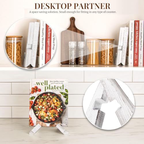 PUERSI Cookbook Stand for Kitchen, Recipe Book Holder for Kitchen Counter