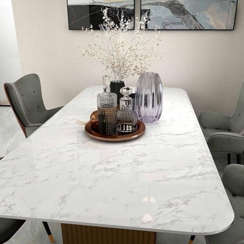 Marble Contact Paper White Extra Wide Peel and Stick for Kitchen Countertop