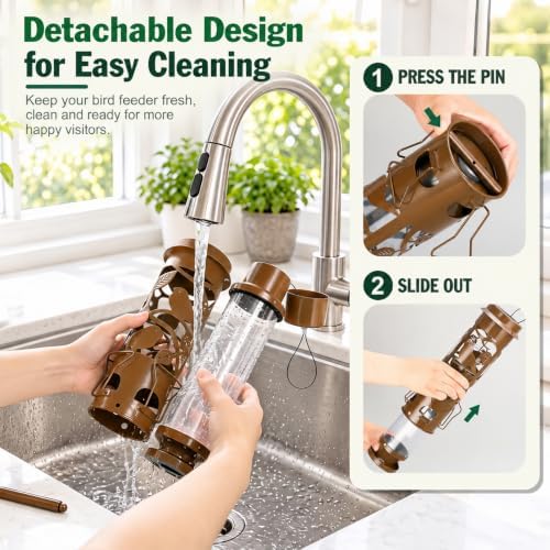 FEED GARDEN Squirrel Proof Bird Feeder for Outdoors Hanging, 2.5LB Capacity
