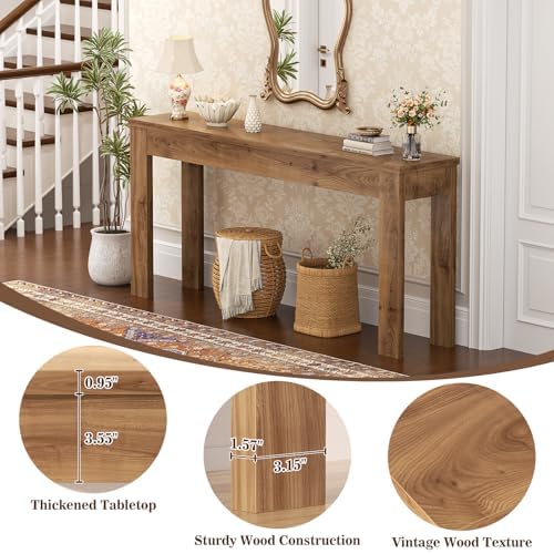 Armocity Console Table for Entryway, 47" Farmhouse Sofa Tables Narrow Long