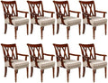 Havawish Extra Wide Dining Chair Seat Covers, Taupe, Velvet, 8 Pcs