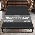 Bunkie Board Queen 60x80'' Premium 10mm Heavy Duty Anti-Sag Mattress Support Board Noise Minimizing,Moisture Resistant Fits Metal FramesPlatform Beds (Black)