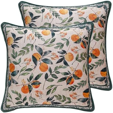 patdrea Designer Vintage Elegant Throw Pillow Cover,18"x18",Set of 2