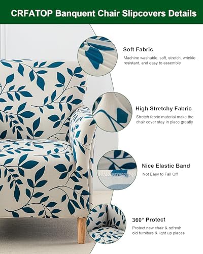 CRFATOP Accent Chair Cover, Stretch Armchair Slipcover for Living Room,50