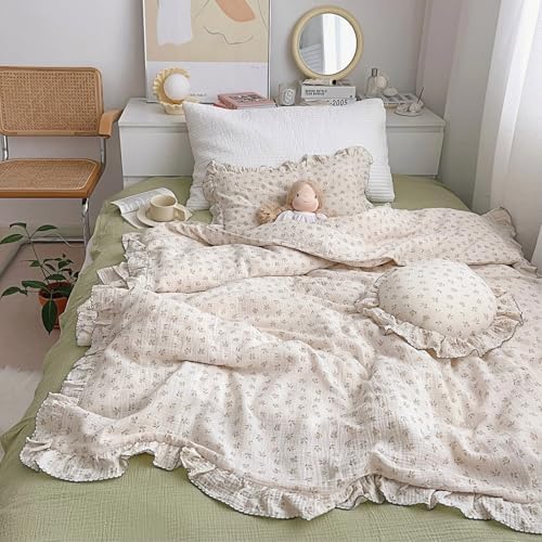 Cottage Floral Toddler Girls Duvet Cover 47"x59", Sprout, No Pillows