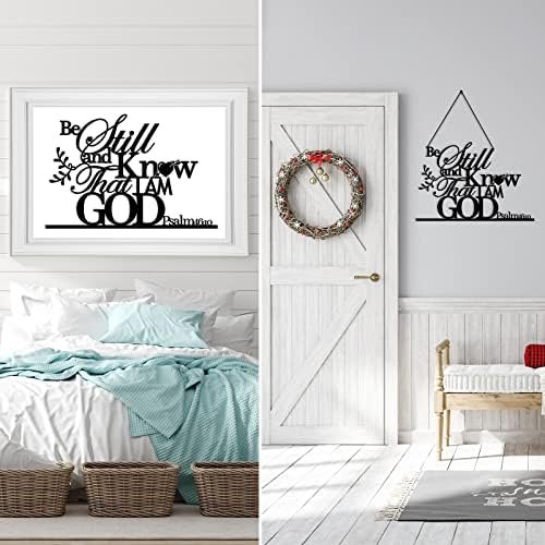 Jetec 1 Pc Remember Prayed Sign Wood Blessed Table Decor, Black, Be Still
