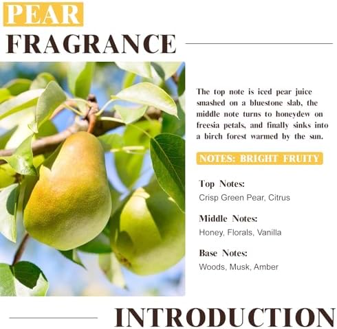 EUQEE 2.02 Fl oz Pear Fragrance Oil for Soap Making(60ml)