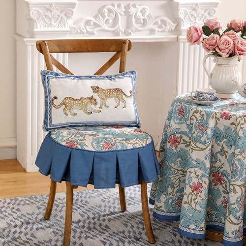 patdrea Designer French Vintage Leopard Printed Pillow Cover,12"x20"