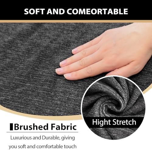 3 Pieces Sofa Covers fot T Cushion Loveseat Slipcover, Sofa Stretch Slip Covers for 2 Cushion Couch with 2 Individual T Shape Seat Covers (Dark Gray, 2 Cushion)