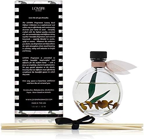 Reed Diffuser Set, Winter Woods Scented Oil Diffuser with Sticks, Home Fragrance Accessories for Bathroom Shelf Decor, Aroma Diffusers for Home or Office Desk, USA Made