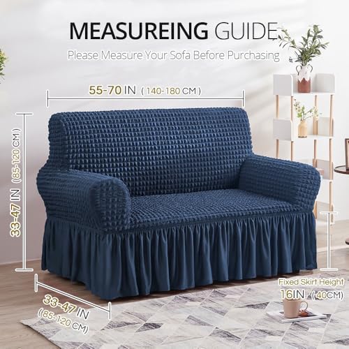 NICEEC Loveseat Covers Washable Love Seat Couch Covers Slipcover with Skirt