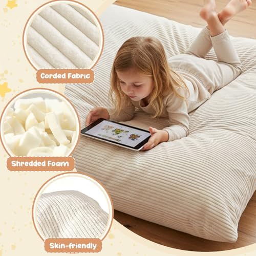 3 in 1 Kids Bean Bag Chair Bed – Foldable Bean Bag to Lounger