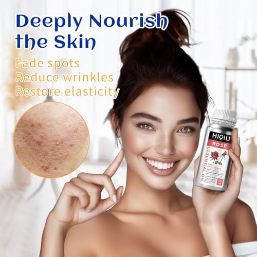 HIQILI Rose Essential Oil Large Capacity for Skin Care & Candle Making
