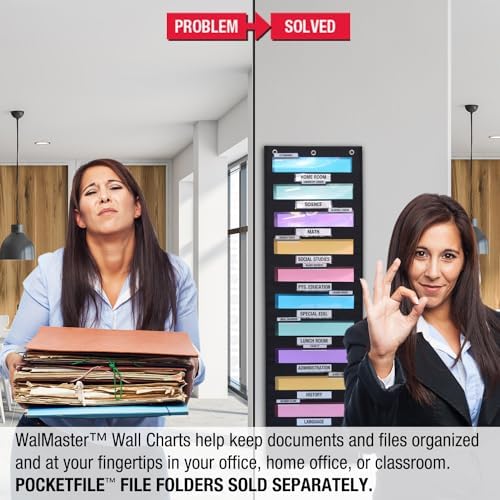 Ultimate Office WalMaster 10-Pocket Wall Chart System with Label Holders