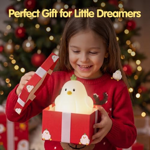 Bird Silicone Night Light for Kids, Cute Squishy LED Lamp Gift