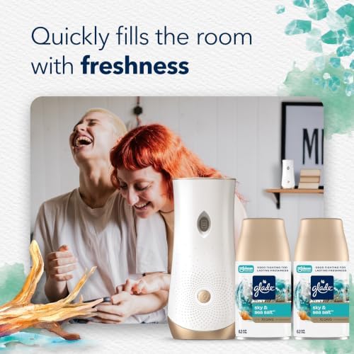 Glade Automatic Spray Refill Air Freshener, Sky & Sea Salt, 2 Count