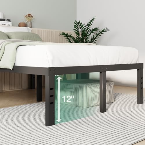 Novilla Queen Bed Frame, 14 Inch Metal Platform Bed Frame Queen Size with Storage Space Under Bed, Heavy Duty Steel Slat Support, Easy Assembly, No Box Spring Needed